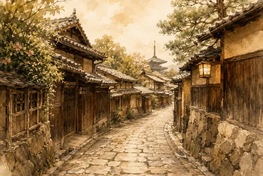 Ishibe-koji, a preserved stone lane in Higashiyama, Kyoto